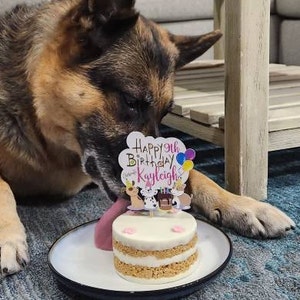 Dog Birthday Cake Peanut Butter Cake Dog Pawty Birthday Cake for Dogs ...