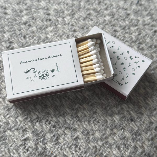Your Own Design Wedding Matchboxes - Custom Made 