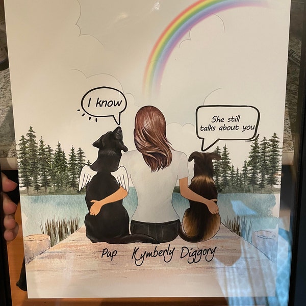 Custom Personalized Dog Mom Canvas  - Best Gift For Dog Lovers - My Mind Still Talks To You - TBZX4U