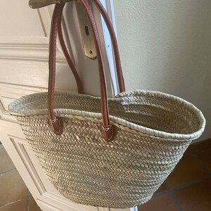 FRENCH BASKET Market Basket With a Leather Fruit Basket Straw - Etsy