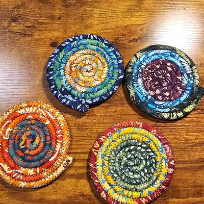 Black - Handmade Cotton Coasters (Set of 2) 43 main image 1