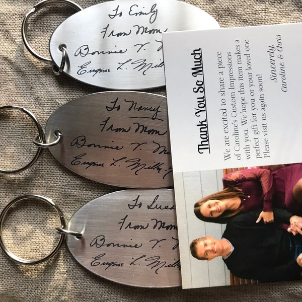 HANDWRITING Key Chain Handwritten Key Chain, Handwritten Keychain, Your ...