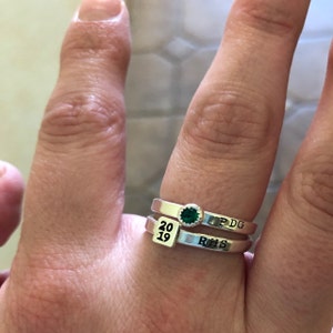 Personalized Class Ring, High Shool Ring, Class Year Ring, Graduation ...