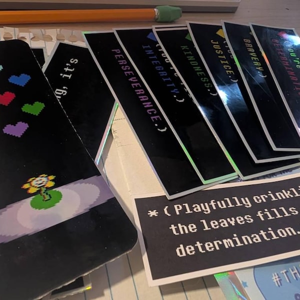 Traits Sticker Undertale Soul Colors and Traits Quote Sticker Video Game Handmade ...