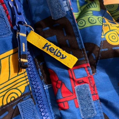 Personalized Zipper Pulls, Pick a Color, Mini 3/8, Coat/jacket/bookbag ...