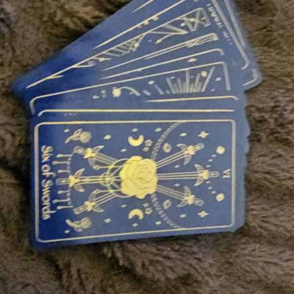 Tarot Deck 78 Cards DARK BLUE Gold FOIL, Tarot Deck With Guidebook ...