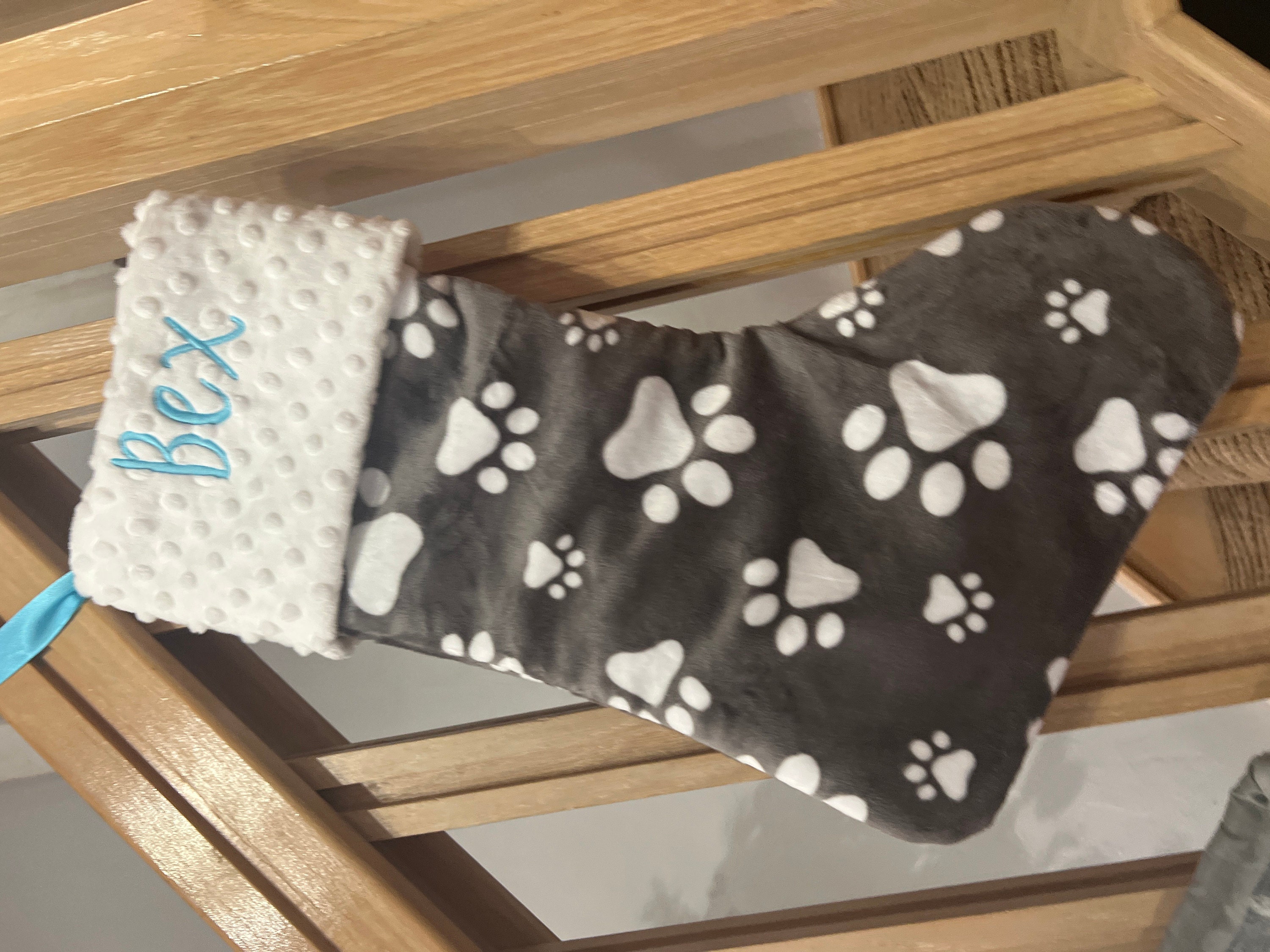 Paw Print Dog Stocking, Dog Christmas Stocking, Paw Print Christmas Stocking, Personalized Pet Christmas Stocking, Dog Christmas Stocking