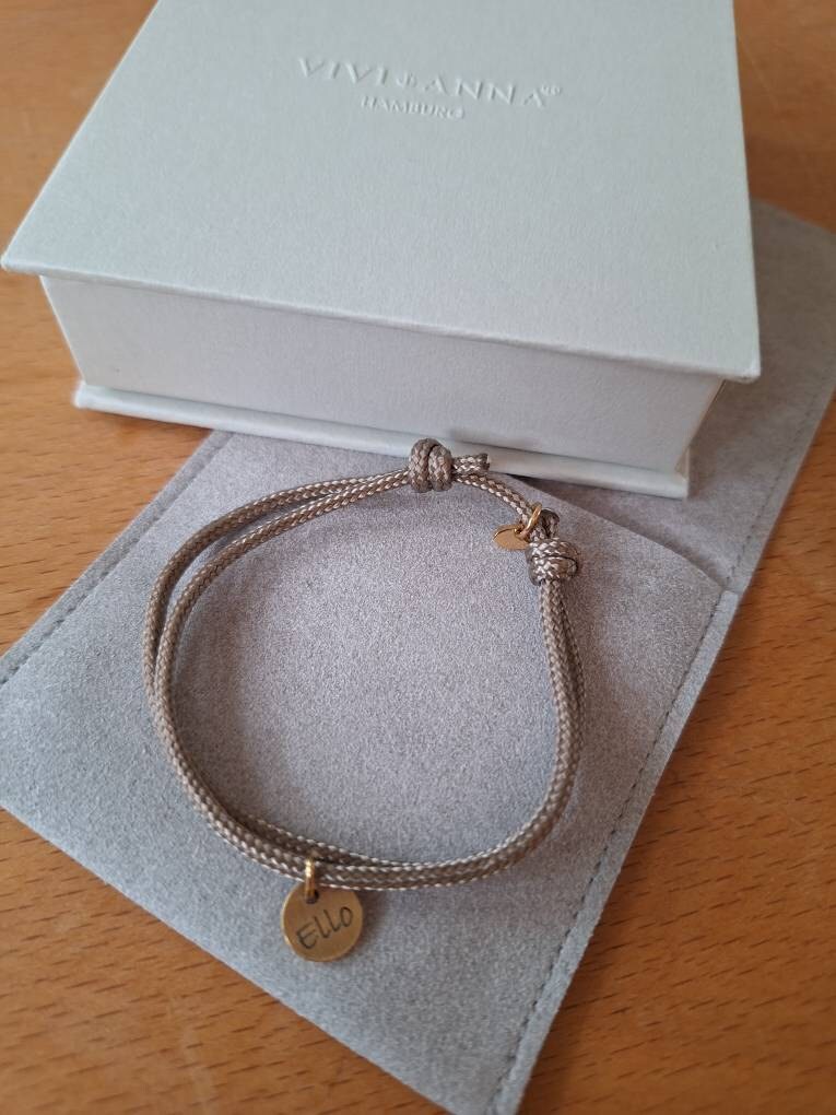 Personalized sailing rope bracelet - name bracelet - friendship bracelet - surfer bracelet - partner bracelet - stainless steel bracelet with engraving - A195