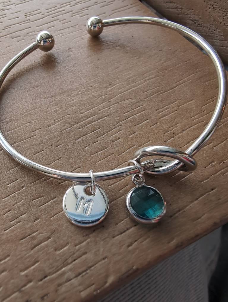 Silver Knot Bracelet Gift For Her, Personalised Christmas Gifts, Best Friend Gift, Maid of Honour Gifts, Sister Birthday Gift