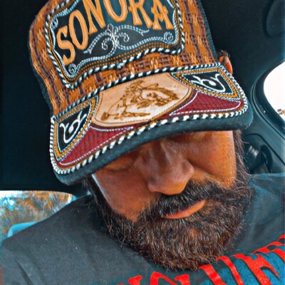 Chapeau Cowboy Mexicain (gorra Charra) - Couleur Marron, Taille Ajustable, Polyester, Fait Main