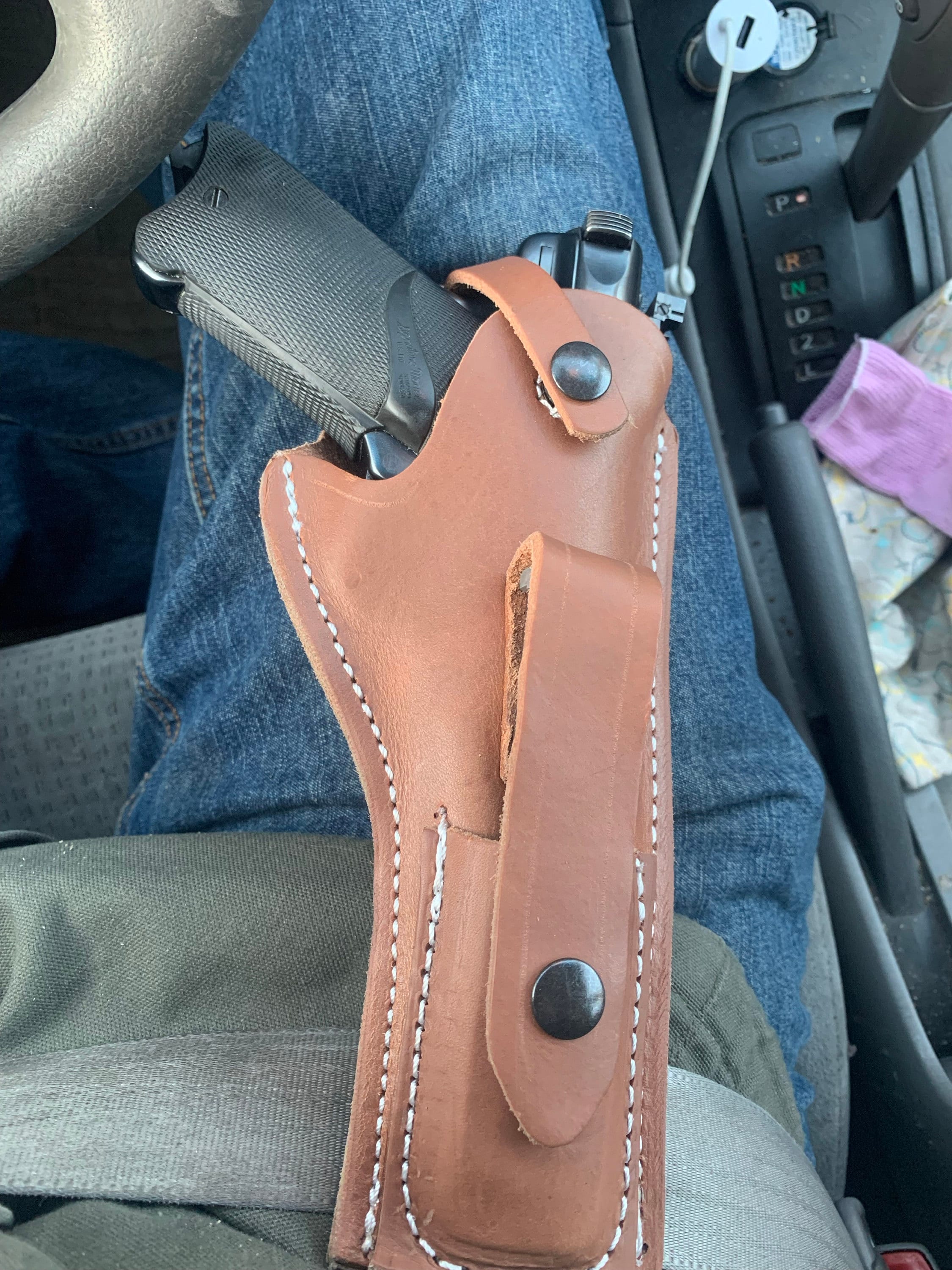 Ruger Mark I II III IV Tanned Leather Holster w Magazine Pouch Mk & Standard 4.75, 5.5, 6, 6.88 Barrels