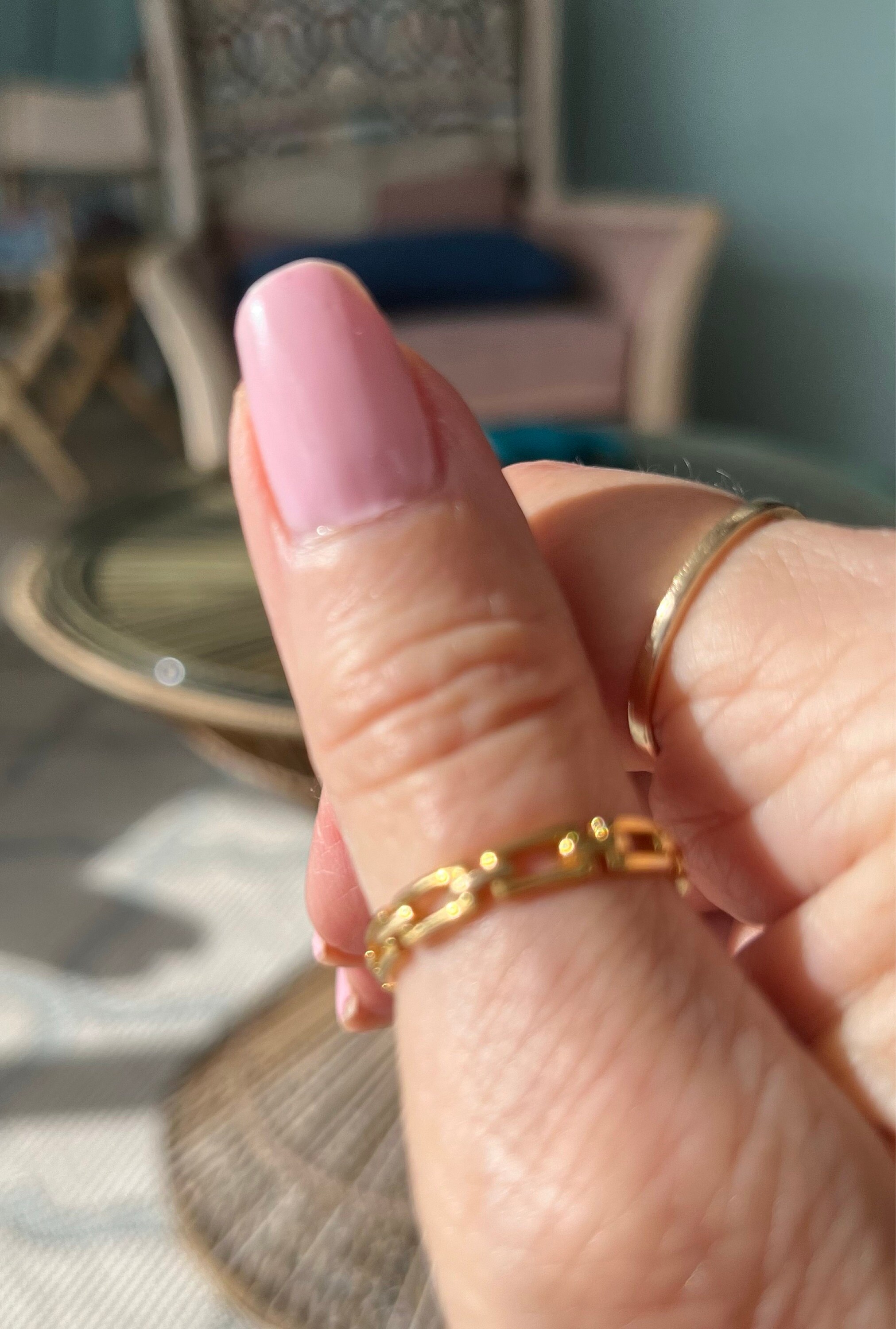 Chain Ring - Chain Link Ring - Statement Ring - Dainty Ring - Minimalist Ring - Stacking Ring - Delicate Ring - Gold Ring - SUTTON RING