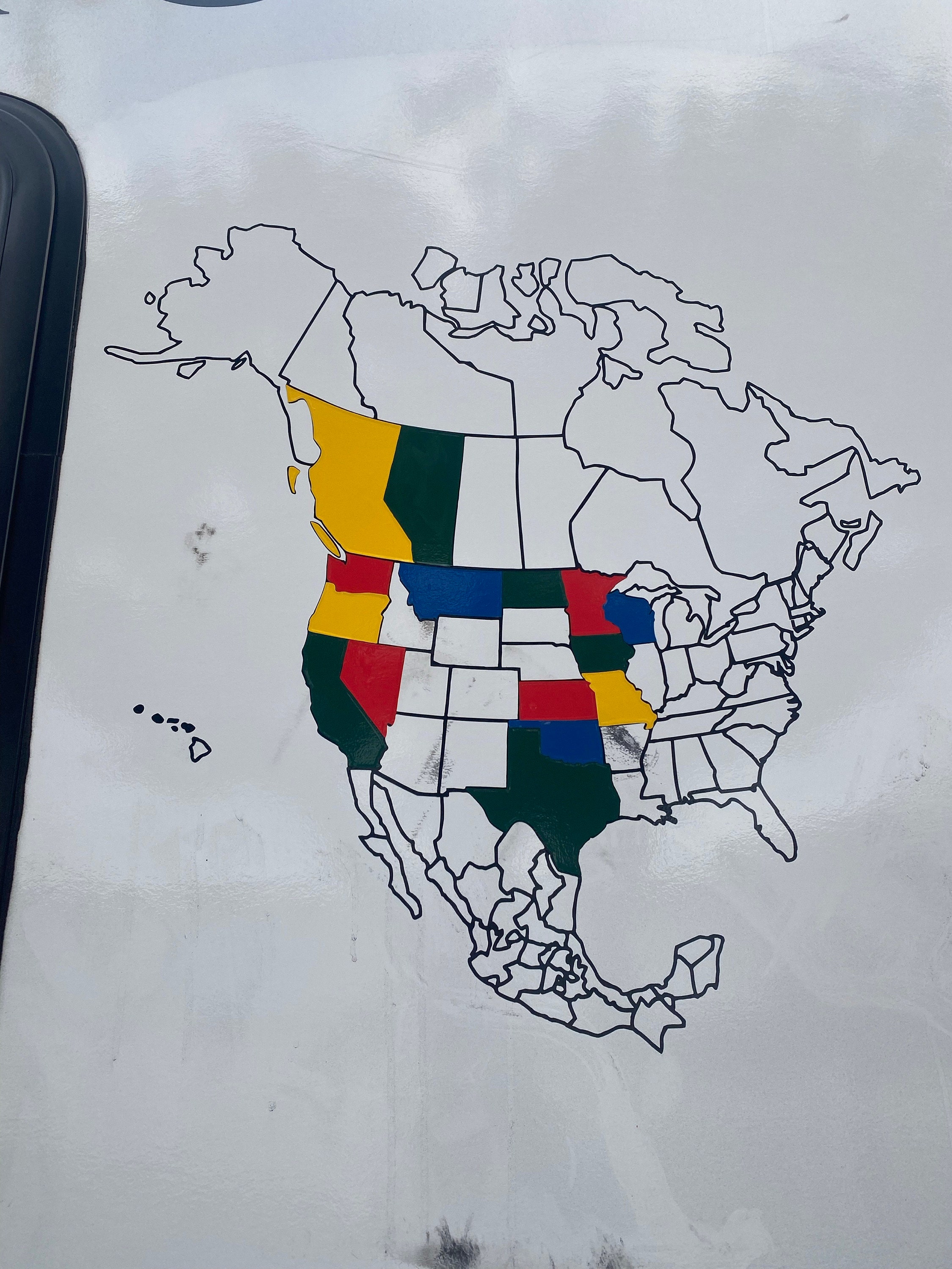 North America Decal Adventure Tracker - US Decal, Canada Decal, Mexico Decal, Camper Decal, Adventure Tracker, North America Map, Camping