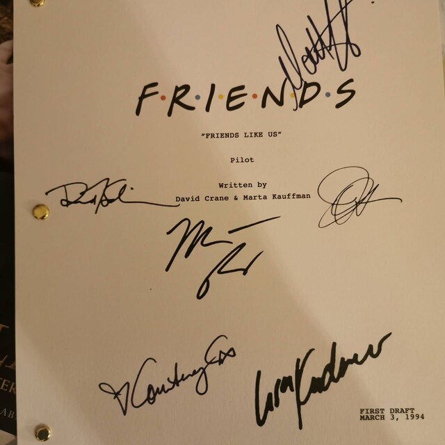 Friends the Last One Final Episode Script Signed 