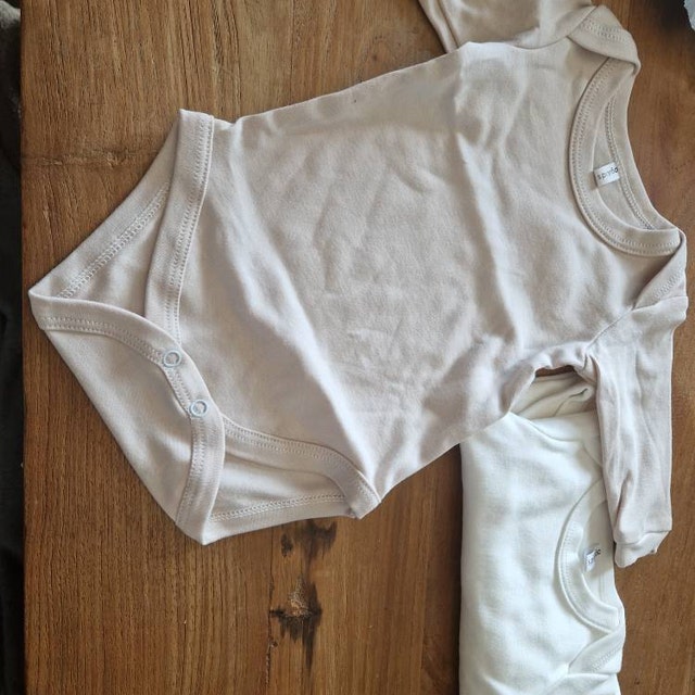 Baby Bodysuit Short Sleeves Neutral Colors, Organic Cotton Baby Clothes,  Onesie for Babies, Gender Neutral Outfit for a Baby NB 3M 6M 9M 12M 