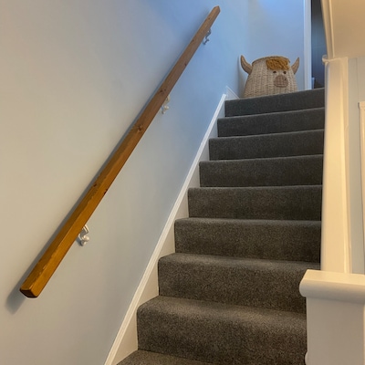 Handrail Circular Wood & Wrought Iron Timber Circular 5cm Main Image ...