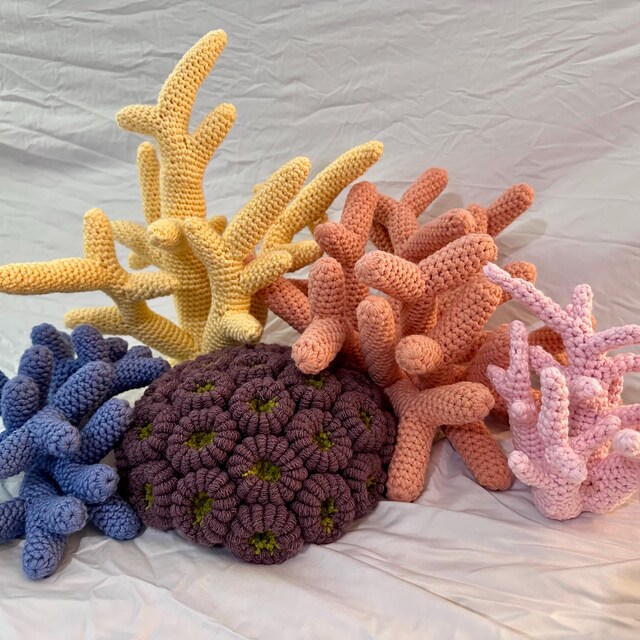 Crochet Honeycomb Coral, Stylophora, Staghorn Coral - Pattern