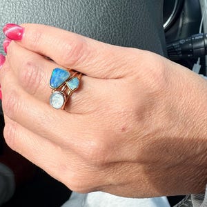 Customer photo from Kate, Rainbow Moonstone Ring in for Women, June Birthstone