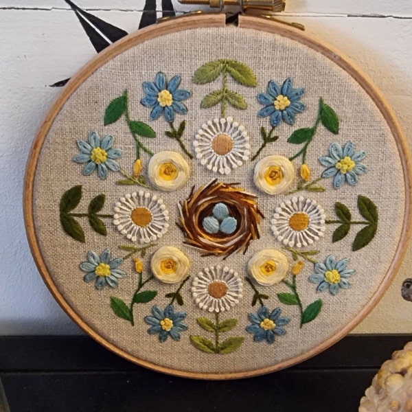 Four Seasons Hand Embroidery Pattern Bundle, Botanical Wreath Samplers ...