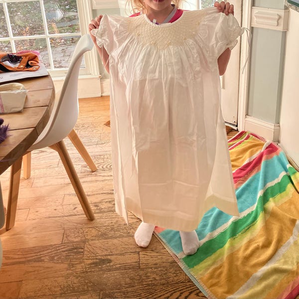 Leonor Wisteria Heirloom Smocked Dress