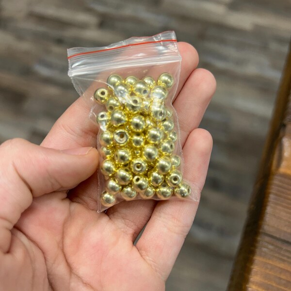 7mm Alphabet Beads Black With Gold Letters, Name Making Beads, Black ...