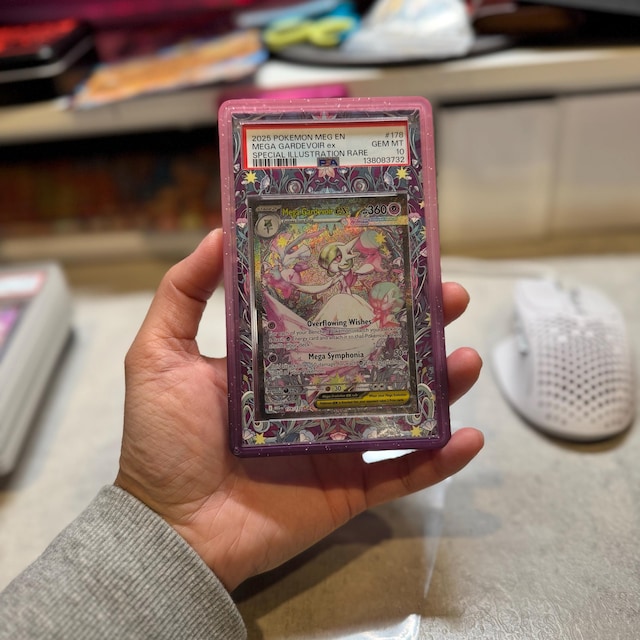 mega gardevoir ex sar/sir custom pokémon card display frame case Mega Gardevoir ex 178-132 SIR SAR Mega Pokemon Base Set Extended Art -  Magnetic Acrylic, PSA, Screw Standing Pokemon Card Display Case main image 0