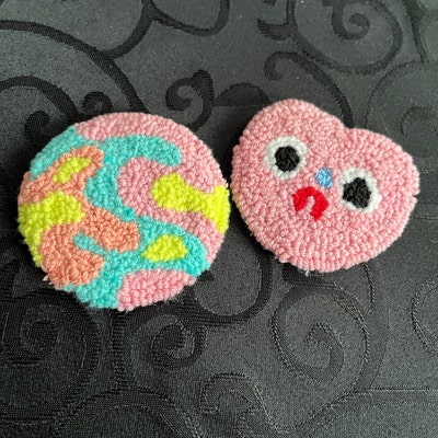 Punch Needle Coaster, Tufted Coaster,mini Rug, Custom Mug Rug, Drink ...