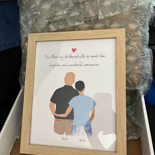 Personalized Framed Wall Art Dad and Daughter, Father's Day Gift Idea ...