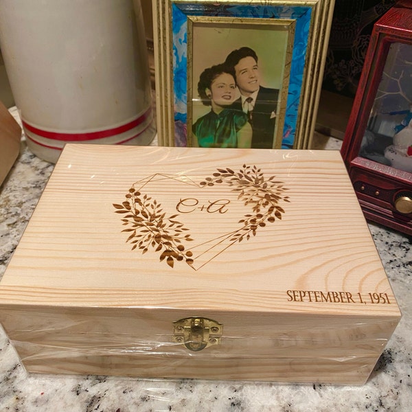 Personalized Wooden Memory Box – Custom Engraved Keepsake for 2026 ...