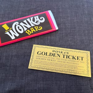 ウォンカバー ゴールデンチケットミルクチョコレート - Etsy 日本