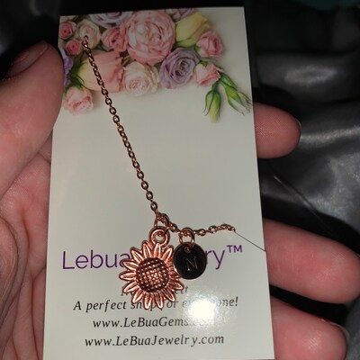 Rose gold sunflower bracelet Clearance