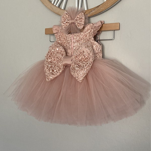 Sparkled White 1st Birthday Dress main image 0