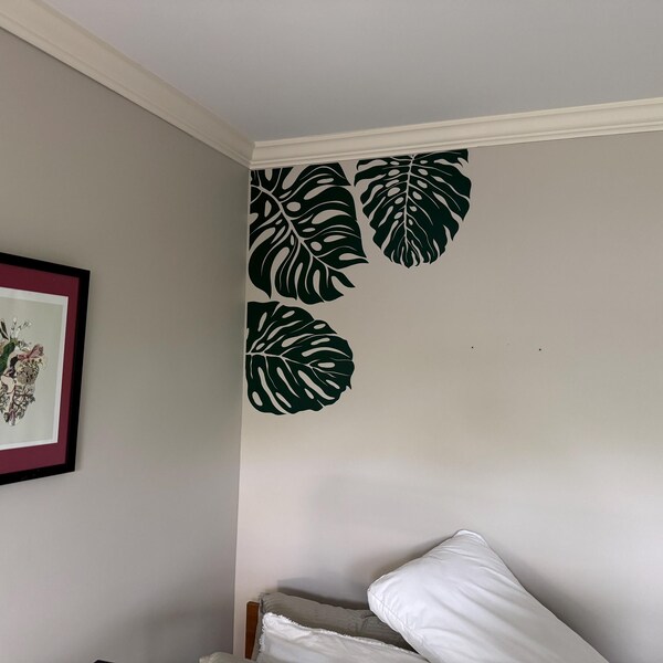 Set of 2 Peony Wall Decals, Line Art Peony Wall Decor, Peony Wall ...