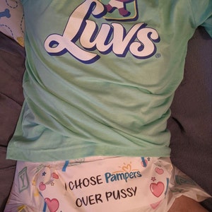 Buy ABDL Diaper Tape “I Chose Pamps Over Pssy” Online in India - Etsy