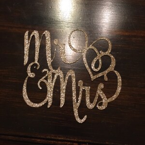 Download Mr & Mrs Wedding Cake Topper SVG DXF and PNG Cut Files | Etsy