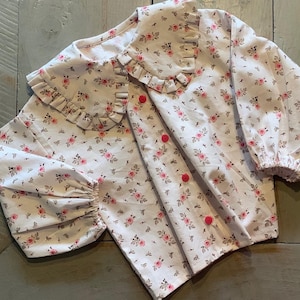 POPPY Shirt With a Ruffle Collar PDF Sewing Pattern Girls - Etsy