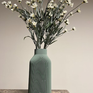 Matte BLUE Vase bottle Sleek Design Original and Striking Decor Perfect ...