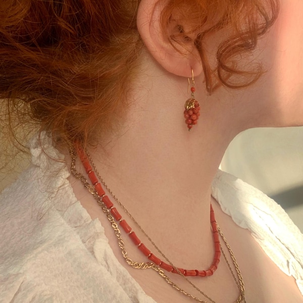 Ciondolo Portafortuna Mano Figa In Argento Sterling .925 Con Azabache E Corallo - Fatto A Mano