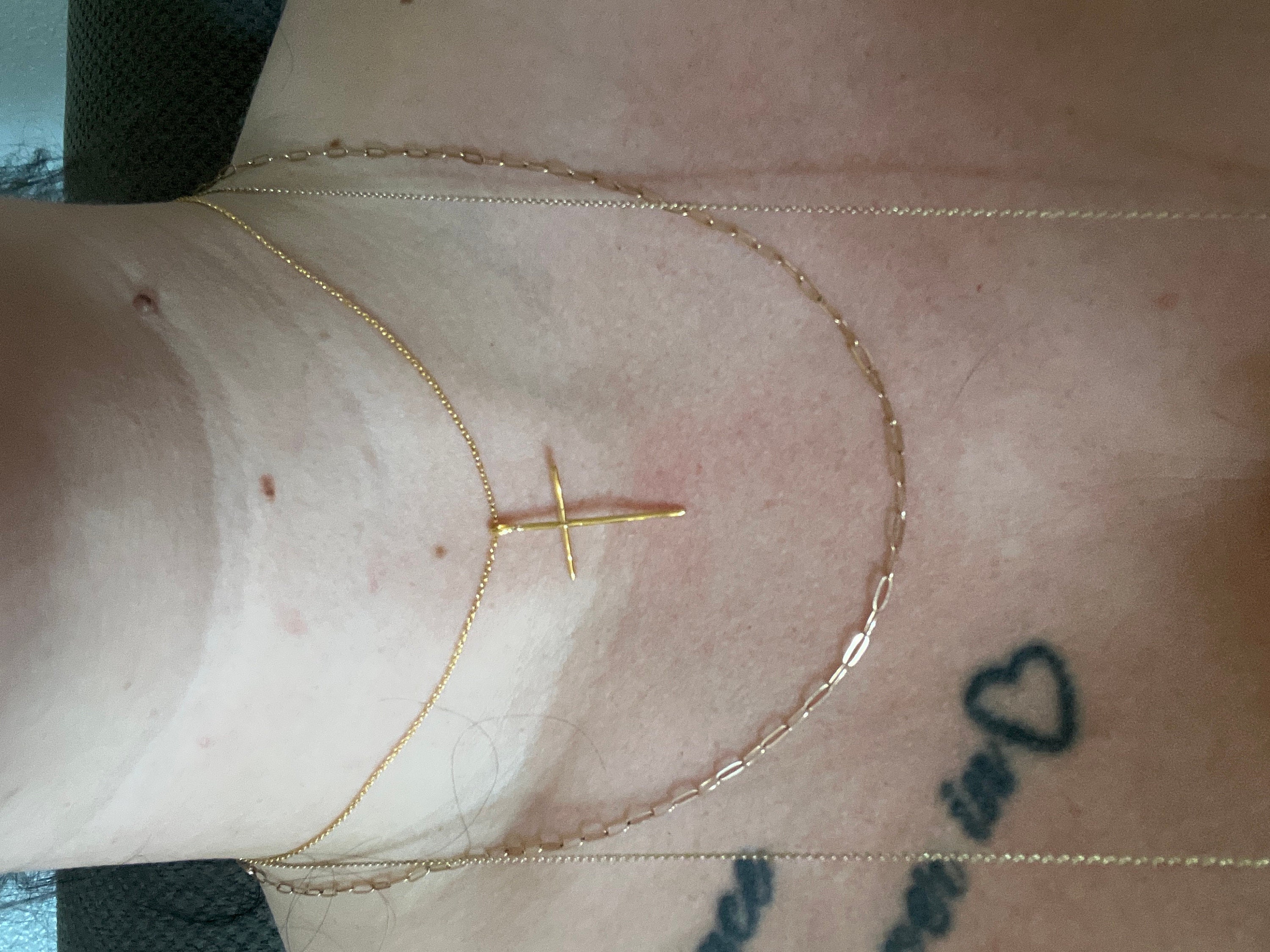 Gold Skinny Cross Pendant Necklace, Gold Cross Necklace, Birthday Gift, Bridesmaid Gift,Graduation Gift,Mother&#39;s Day Gift