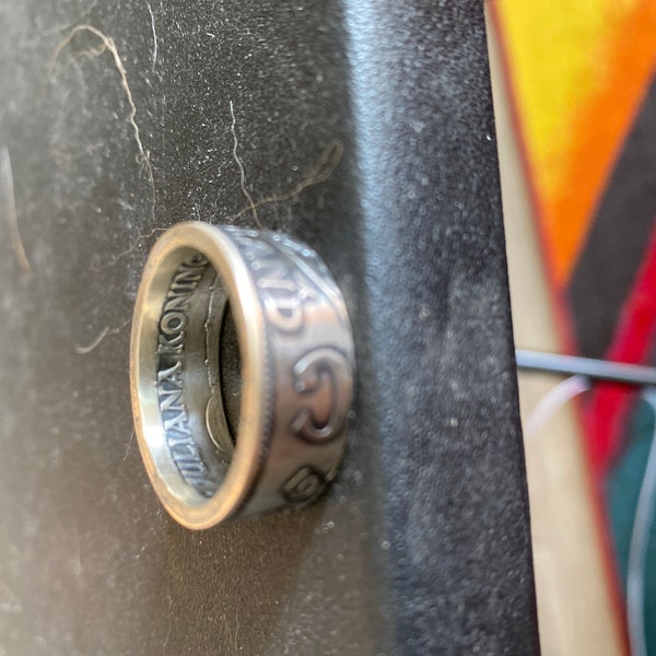Silver Coin Ring Netherlands - Dutch Coin Ring - Netherlands 2 1/2 ...