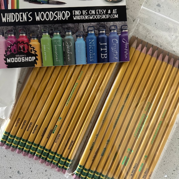 Personalized Pencils | Engraved Pencils | Back to School | 12 Pack ...