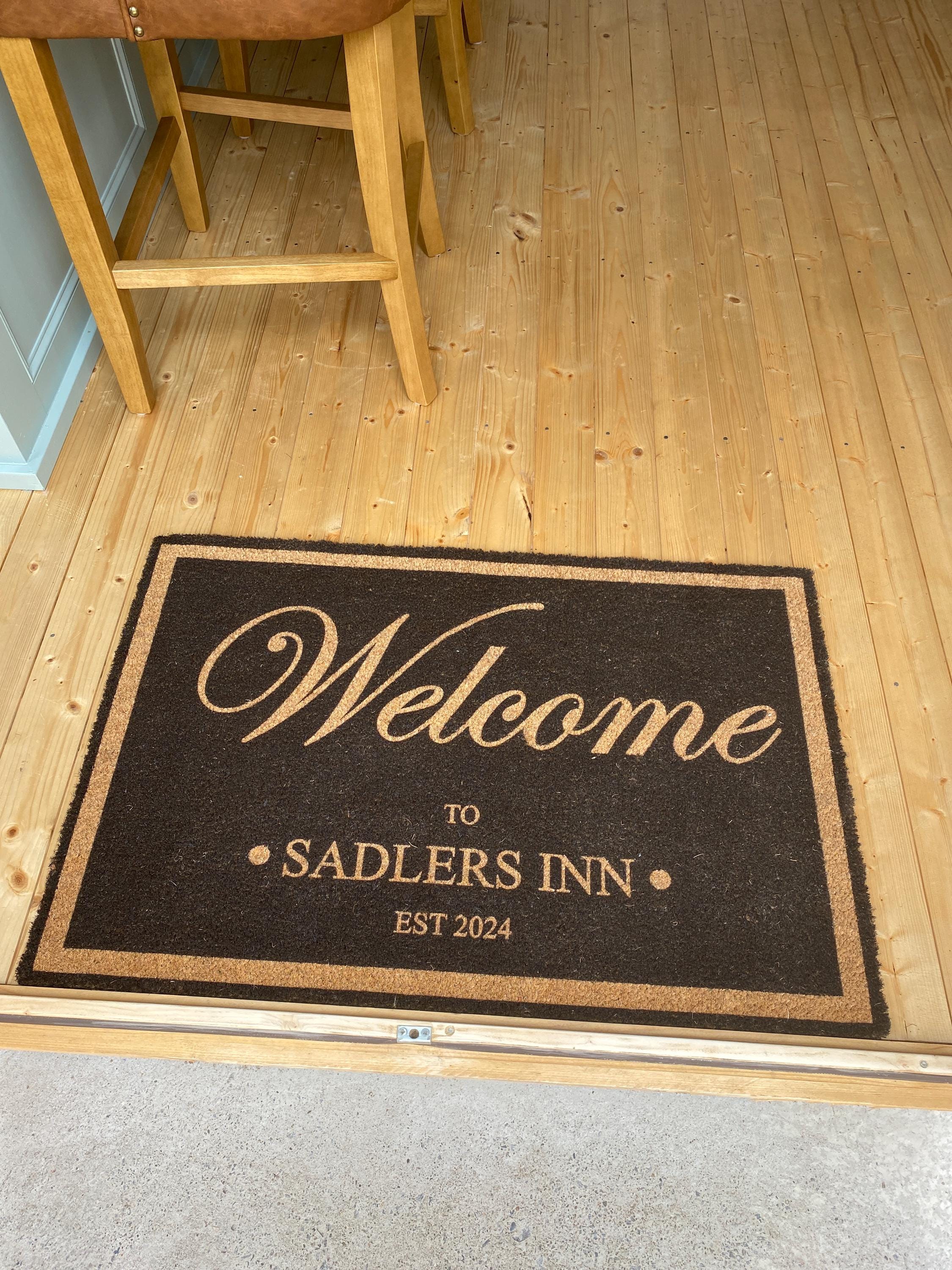Custom Doormat with Welcome and name | Coir Door mat | Personalised Welcome Rug | Front door Mat