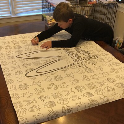 Back to School Table Top Coloring Page Extra Large Poster - Etsy