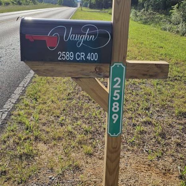 Reflective Aluminum Address Sign, House Numbers, Mailbox Post, Easy to ...