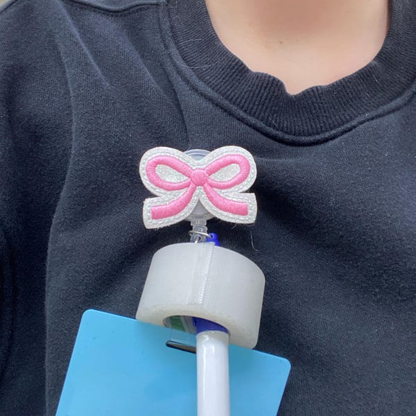 Pink Coquette Bow Badge Reel/retractable Badge Reel/nurse Badge Reel ...