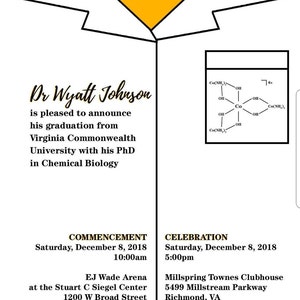 Senior Graduation Invitation Chemistry Pharmacy Nursing Etsy