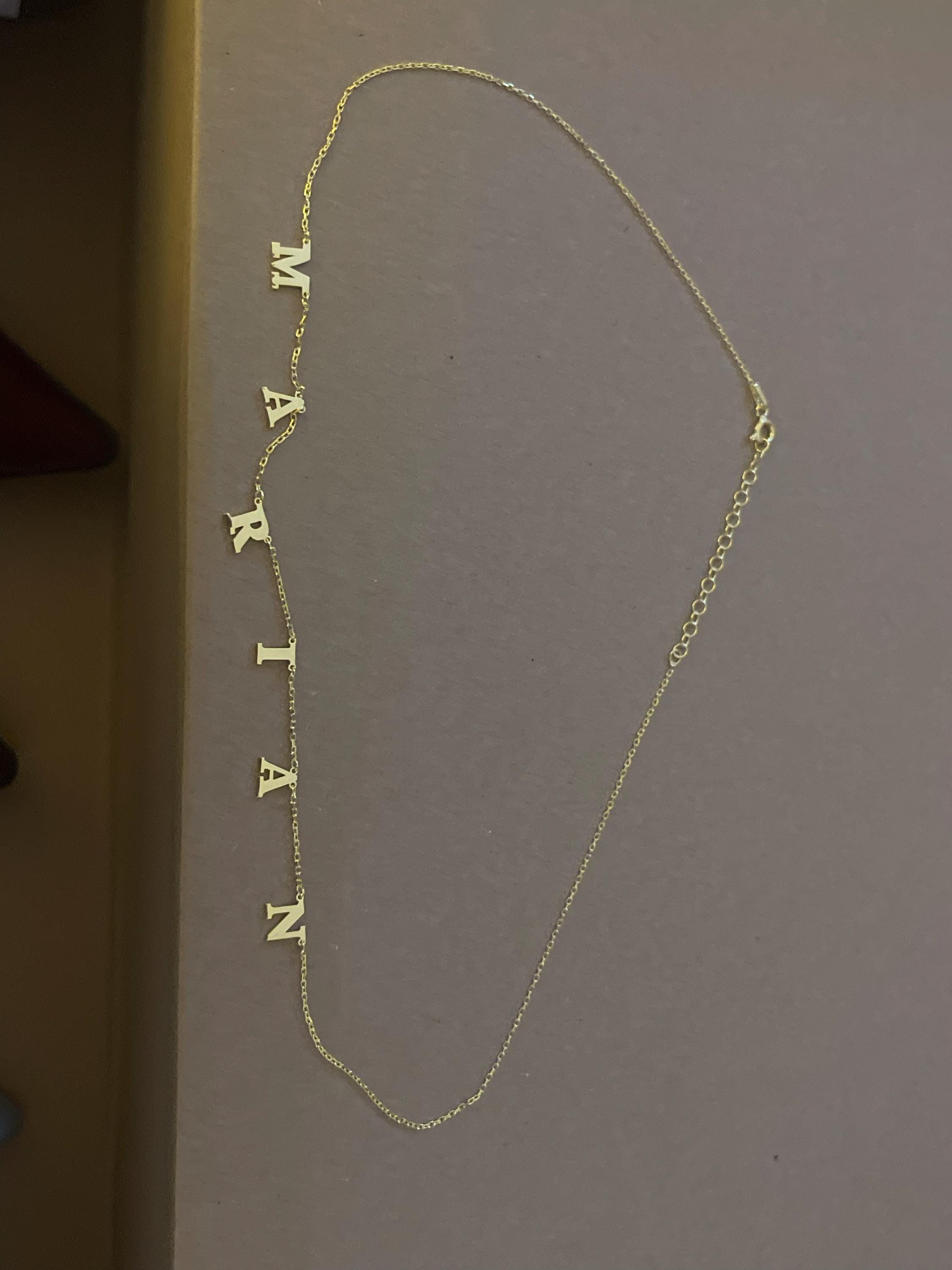 14K GOLD NAME NECKLACE, Personalized Necklace, Minimalist Necklace with Name, Initial Necklaces, Necklace for Women