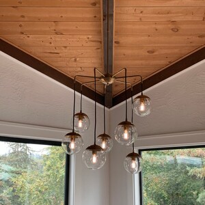Details about Mid Century Modern Bubbles Chandelier Brass and Glass Ceiling Light Lamp '70s Details about Mid Century Modern Bubbles Chandelier Brass and Glass Ceiling Light Lamp '70s