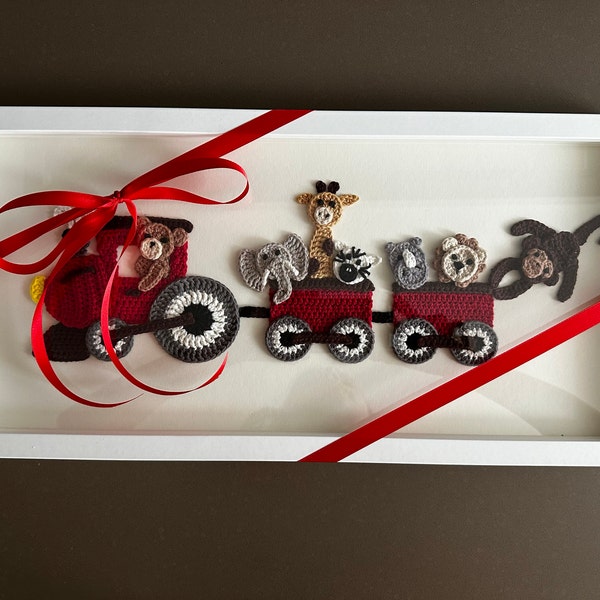 Animal Train Crochet Applique Pattern Instant Pdf Download - Etsy