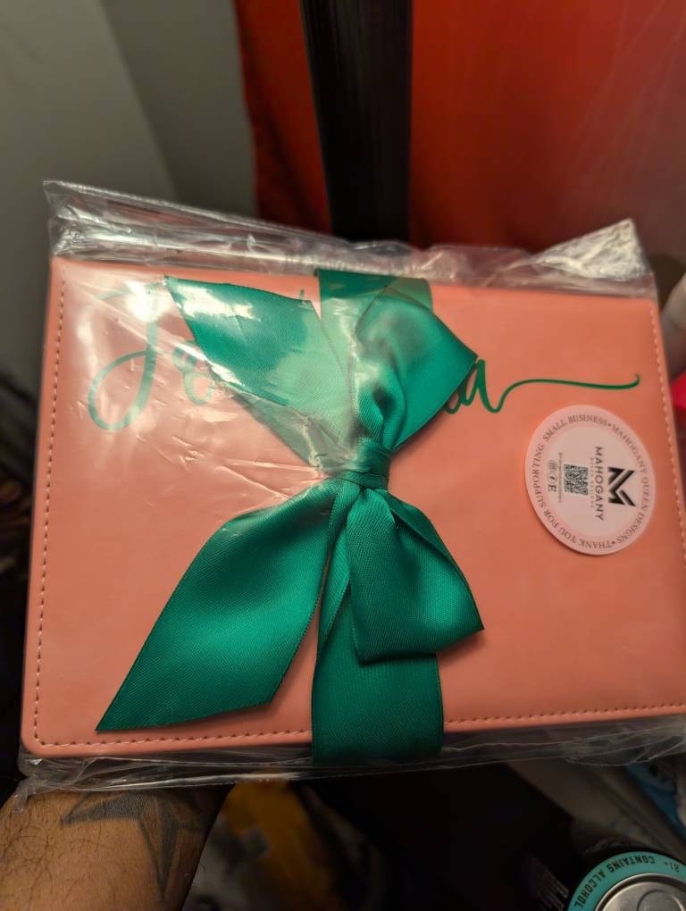 Elegant Personalized Journal, Pink and Green, Notebook, Custom Journal, Custom Notebook, Sorority Gift, Journaling, AKA, Alpha, Kappa, Soror